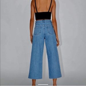 Zara Culotte Denim Wide Leg Jeans